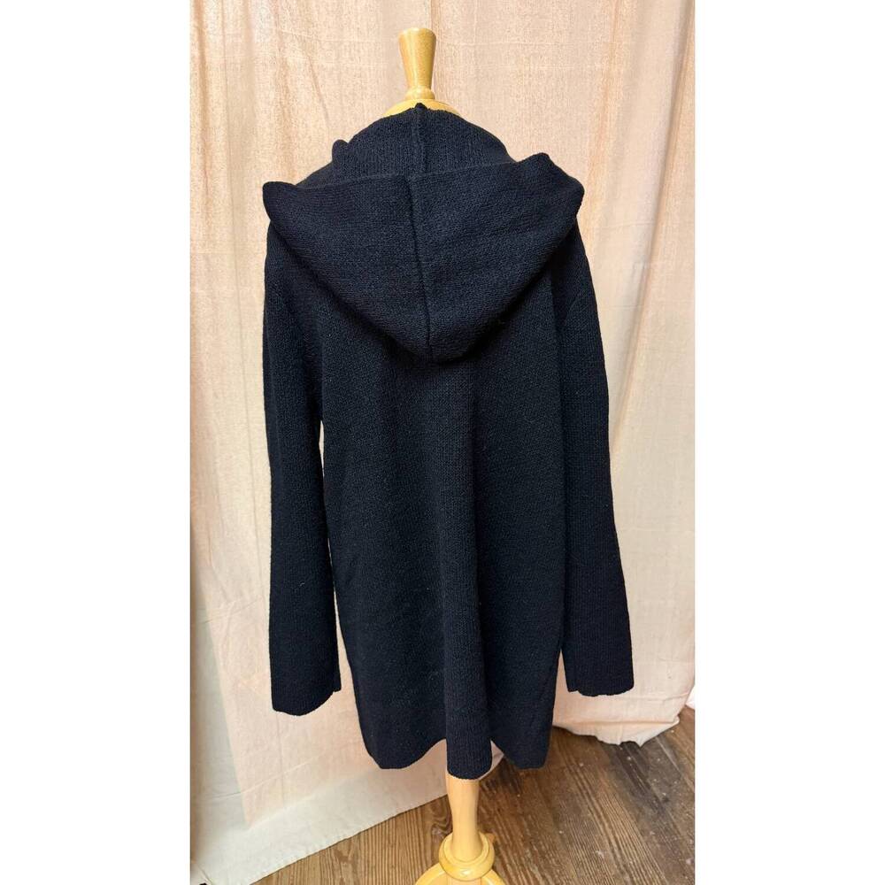 NEW ZENANA women's comfy hooded cardigan in black - Picture 2 of 2